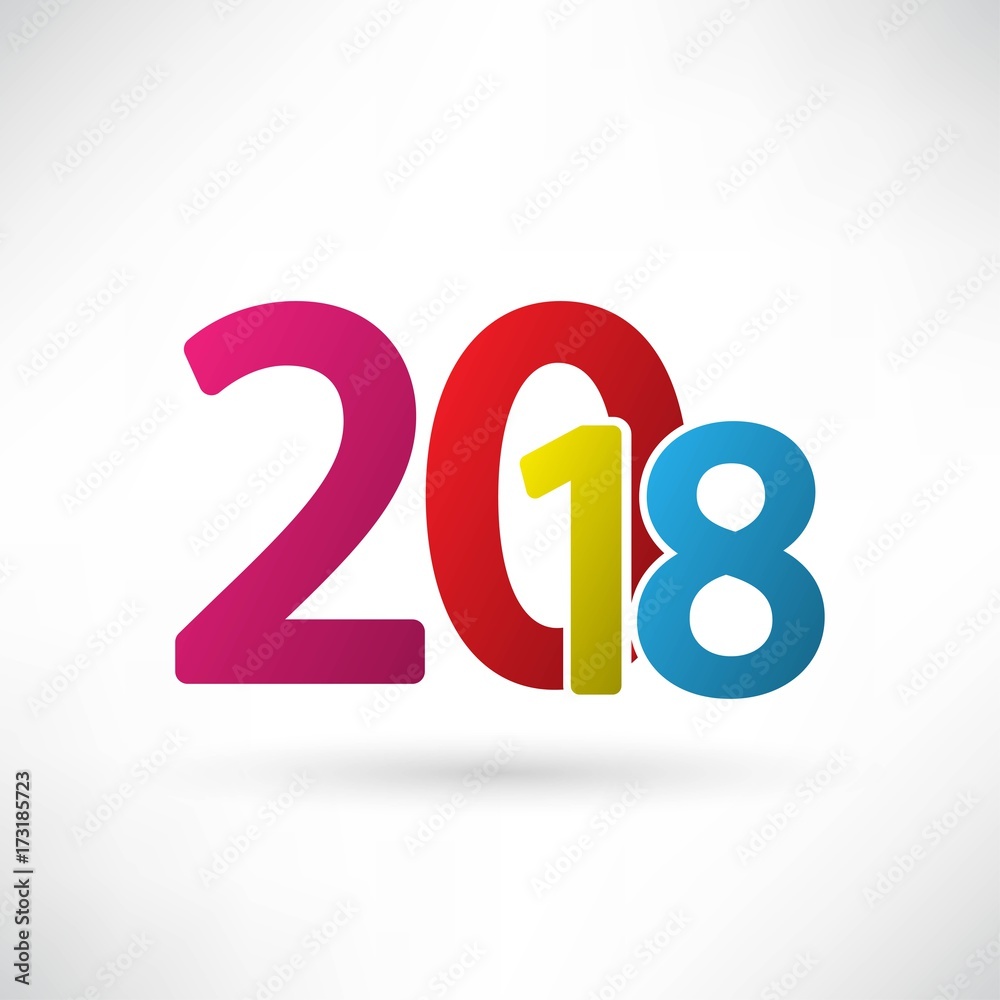 2018 Happy New Year or Christmas Background creative greeting card design 2018 Happy New Year or Christmas Background creative greeting card design