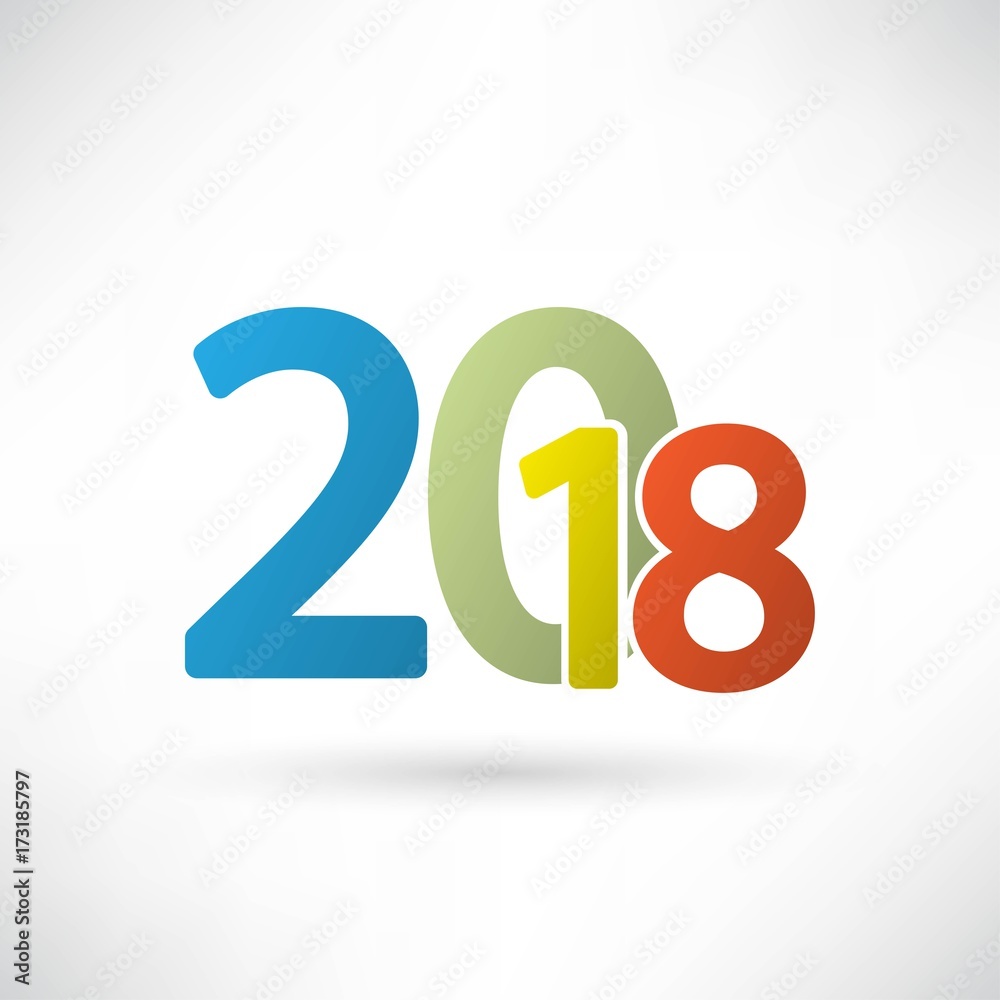 2018 Happy New Year or Christmas Background creative greeting card design 2018 Happy New Year or Christmas Background creative greeting card design