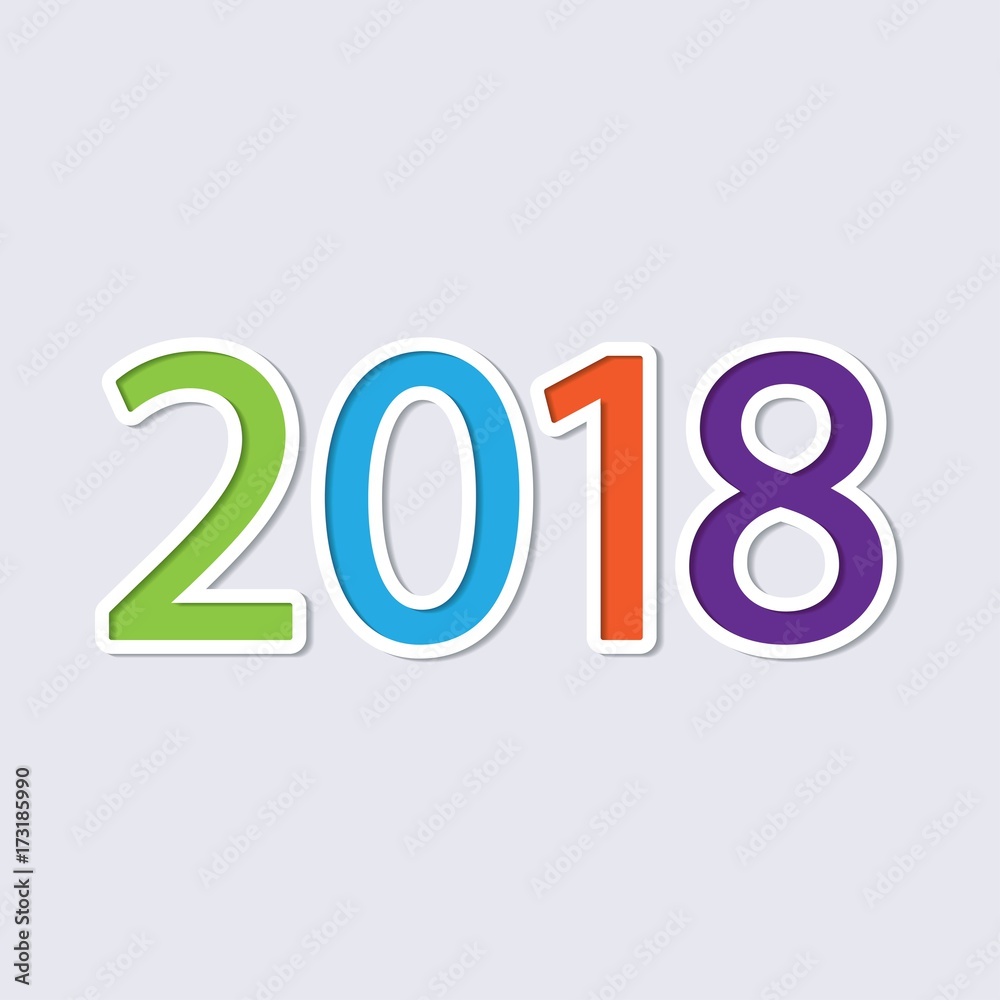 2018 Happy New Year or Christmas Background creative greeting card design 2018 Happy New Year or Christmas Background creative greeting card design