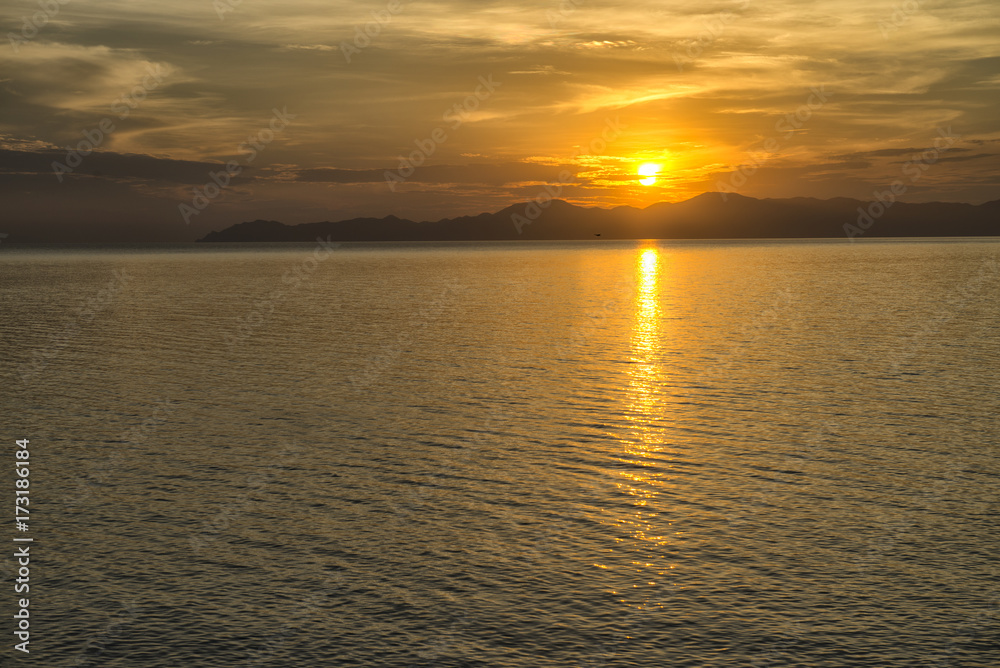 Sunrise in cerralvo island, la paz baja california sur. MEXICO Sunrise in cerralvo island, la paz baja california sur. MEXICO