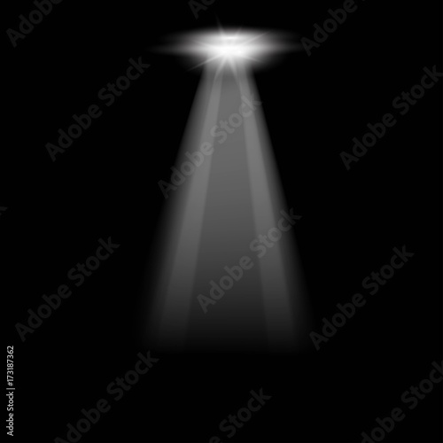 Wallpaper Mural Vector searchlight. Black scene Torontodigital.ca