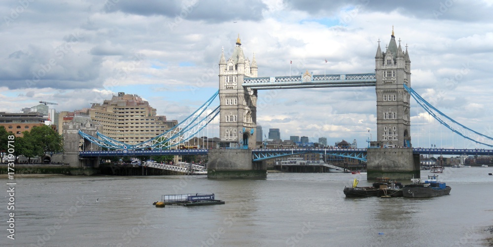 Tower Bridge is a landmark of London, England