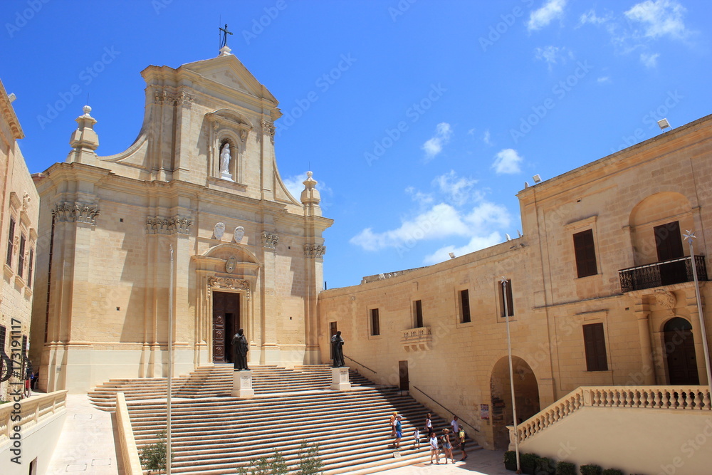 Malta: Die berühmte Kathedrale der Hauptstadt Victoria Rabat auf der Insel Gozo