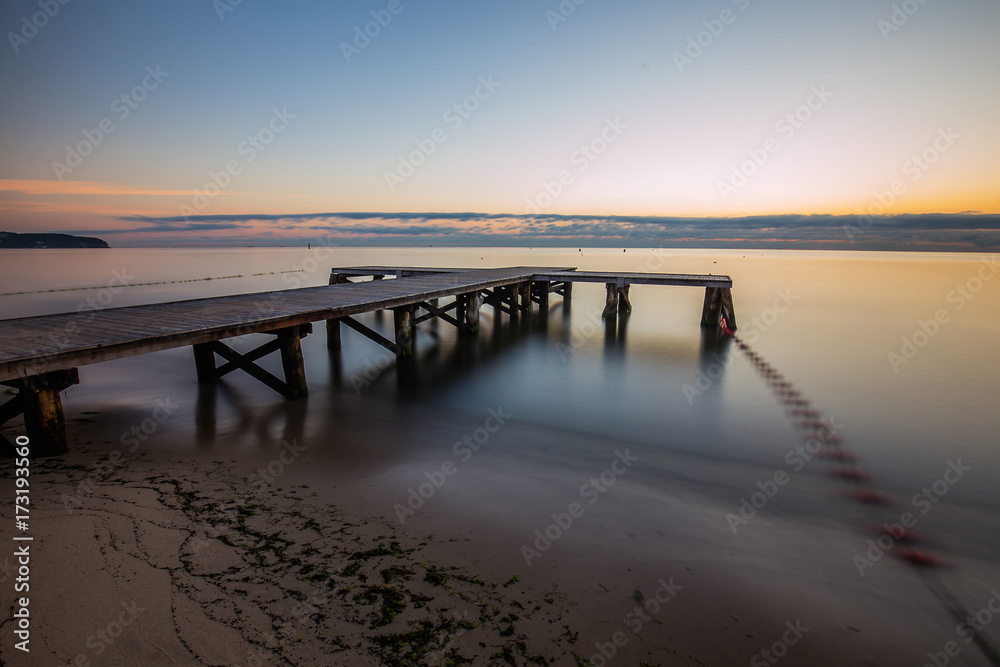 sunrise over the sea. Sopot