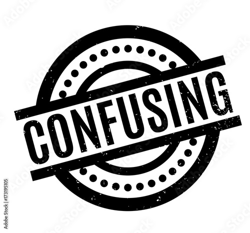Confusing rubber stamp. Grunge design with dust scratches. Effects can be easily removed for a clean, crisp look. Color is easily changed.