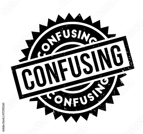 Confusing rubber stamp. Grunge design with dust scratches. Effects can be easily removed for a clean, crisp look. Color is easily changed.