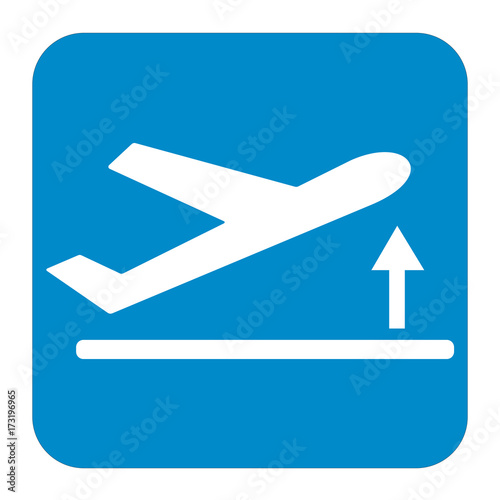 Departure take off plane icon simple
