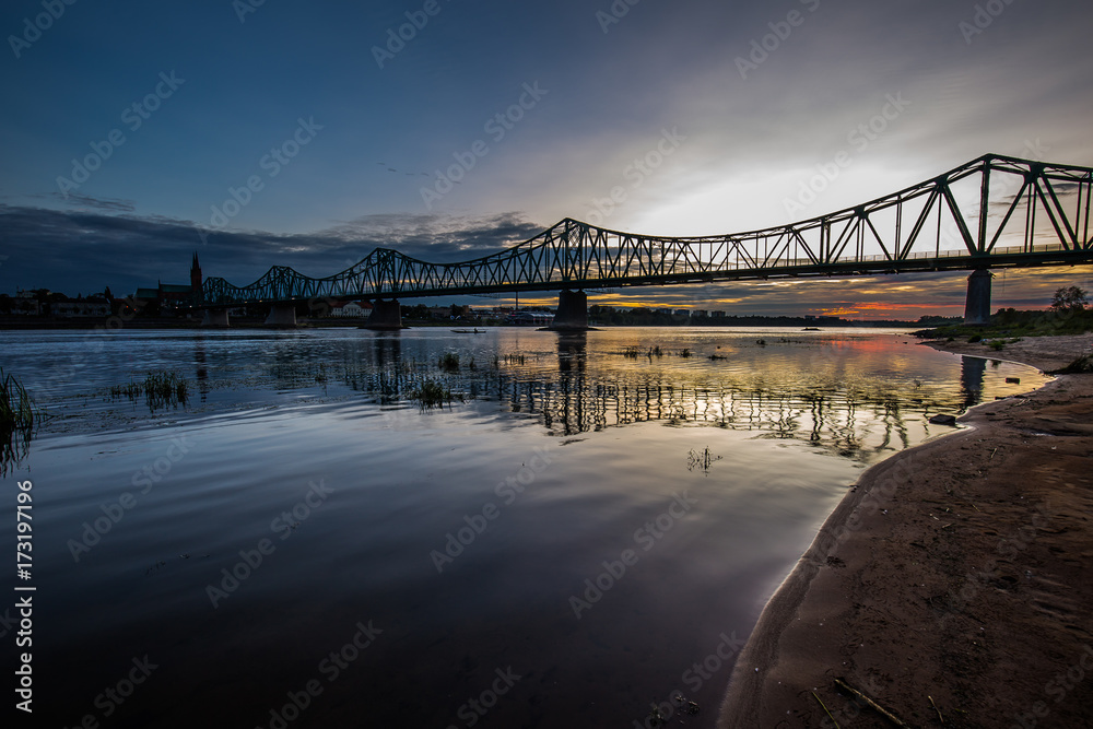 Bridge over vistula river in wloclawek