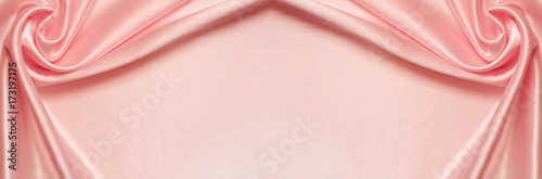 Draped pink silk background