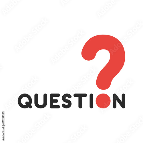 Flat design style vector concept of question with question mark