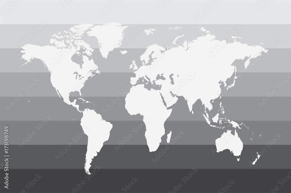 Naklejka premium World map gray vector