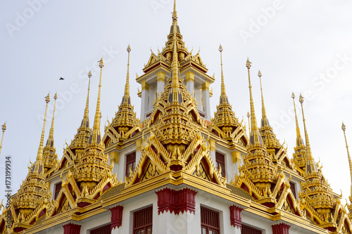Loha Prasat of Wat Ratchanadda on Ratchadamnern Road, Bangkok, Thailand photo