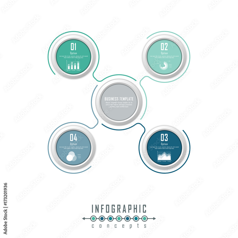Abstract infographic timeline business template with options, parts, steps or processes. Vector infographic illustration can be used for chart, diagram, web design, presentation, workflow layout Abstract infographic timeline business template with options, parts, steps or processes. Vector infographic illustration can be used for chart, diagram, web design, presentation, workflow layout
