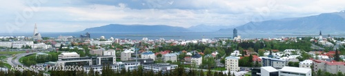 Panorama of Reykjavik, Iceland.