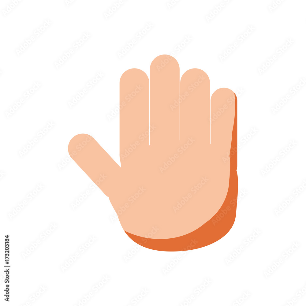 human hand icon over white background vector illustration human hand icon over white background vector illustration