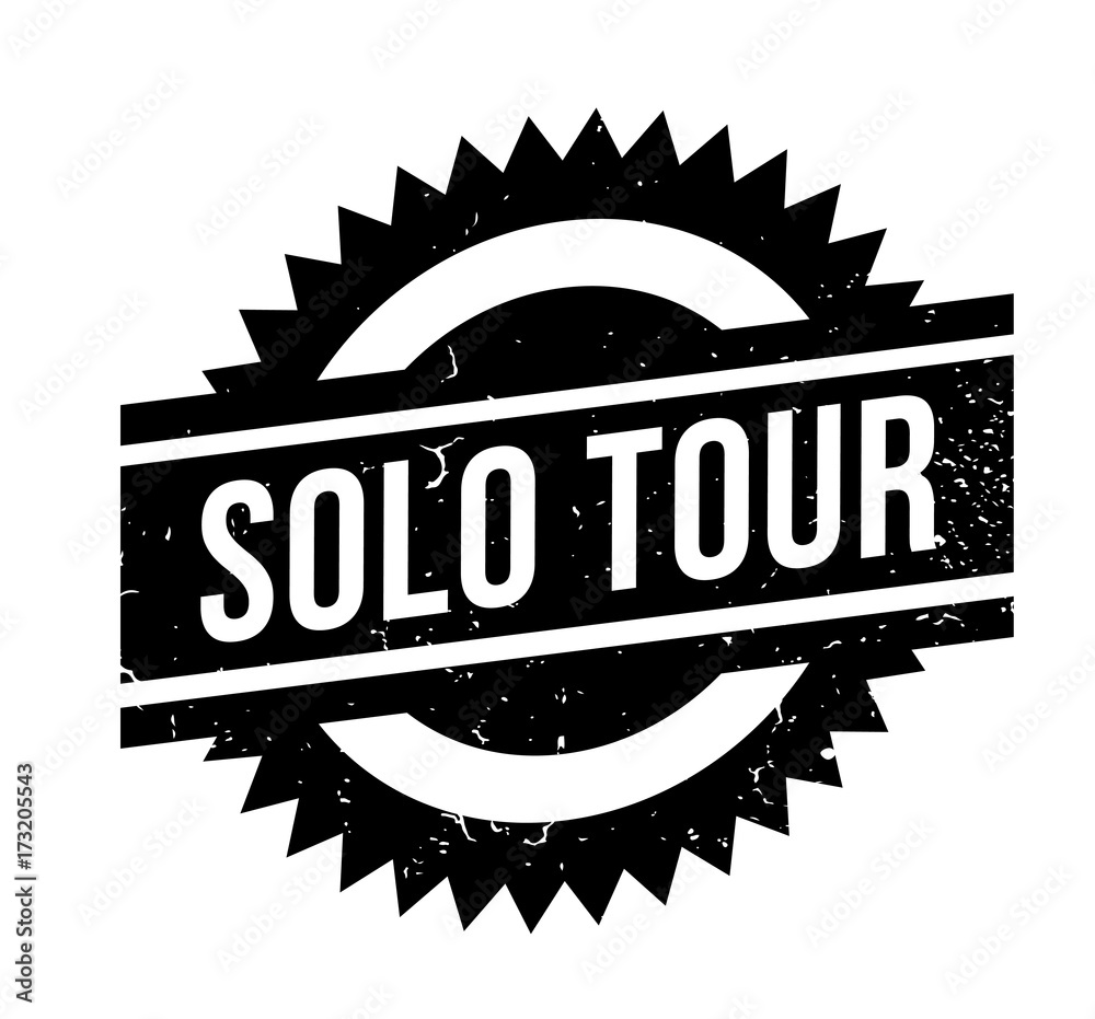 Solo Tour rubber stamp. Grunge design with dust scratches. Effects can be easily removed for a clean, crisp look. Color is easily changed. Solo Tour rubber stamp. Grunge design with dust scratches. Effects can be easily removed for a clean, crisp look. Color is easily changed.