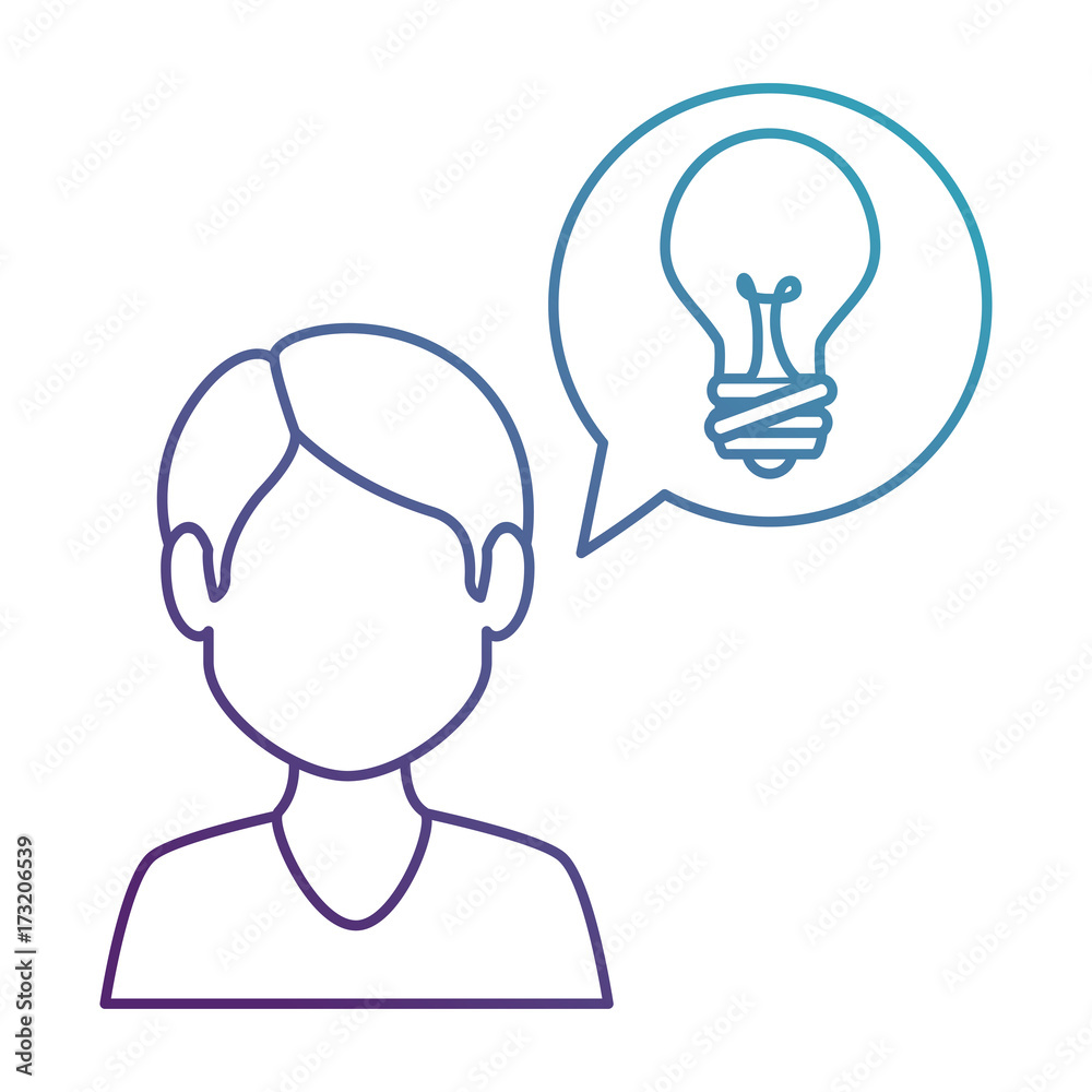 young man with speech bubble avatar character young man with speech bubble avatar character