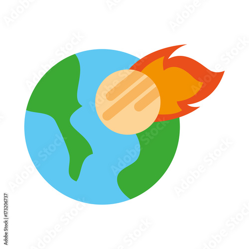 universe planet earth meteorite falling space