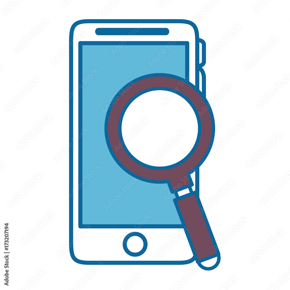 smartphone device with magnifying glass smartphone device with magnifying glass