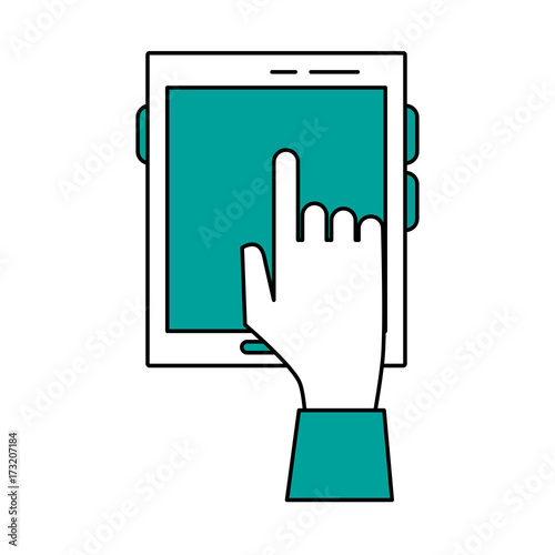 Smartphone mobile technology icon vector illustration graphic design