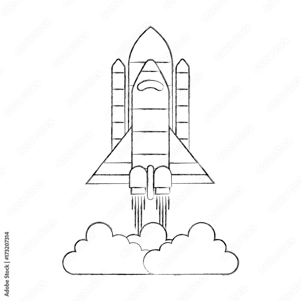 Obraz premium spaceship travel science exploration launch rocket