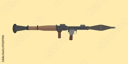 rpg russian russia anti tank weapon with flat style