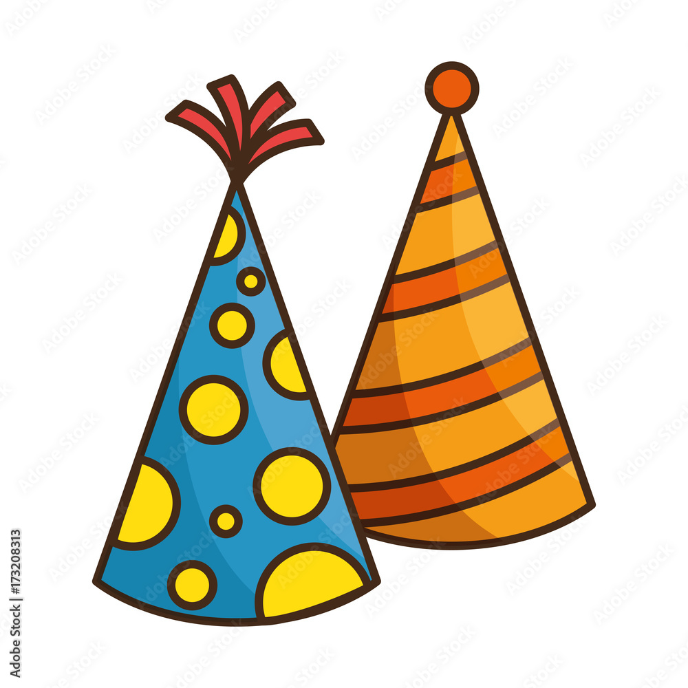 party hats decorative icon party hats decorative icon