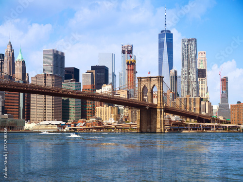 Fototapeta New York city Lower Manhattan skyline