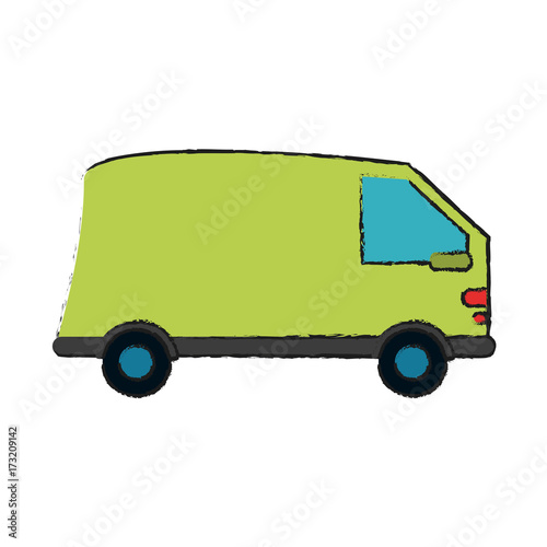 Van cargo vehicle icon vector illustration graphic design