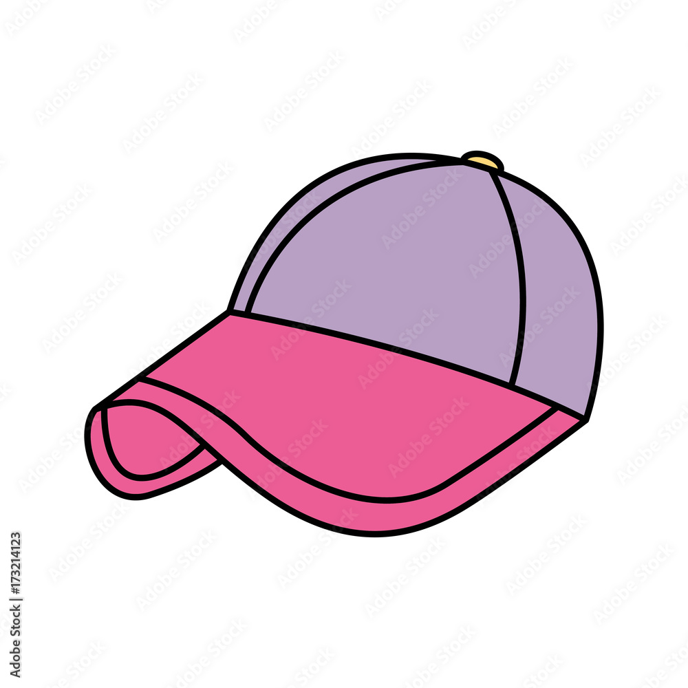 sport cap purple and pink accessory fashion vector illustration sport cap purple and pink accessory fashion vector illustration