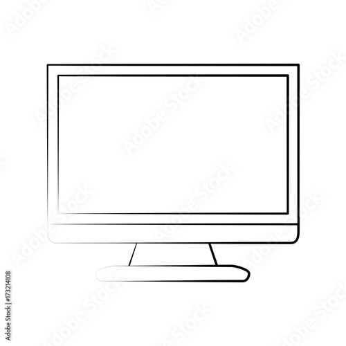 Computer monitor isolated icon vector illustration graphic design