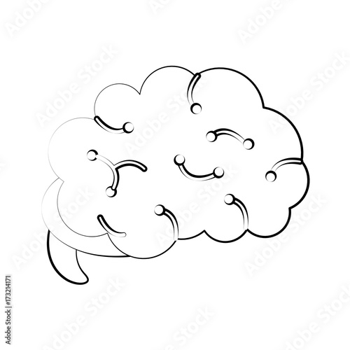 Technology artificial brain icon vector illustration graphic design