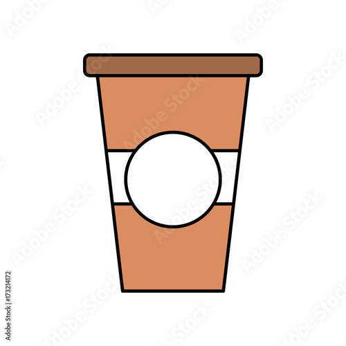 paper coffee cup disposable takeaway beverage vector illustration