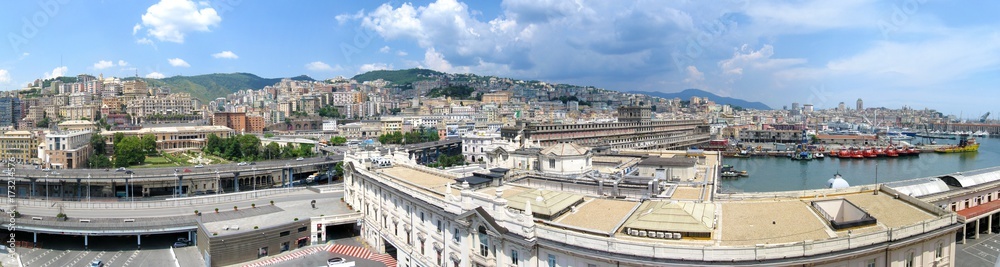 Panoram aof Genoa, Italy
