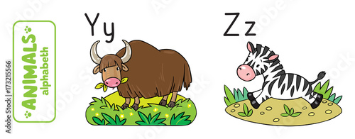 Animals alphabet or ABC.