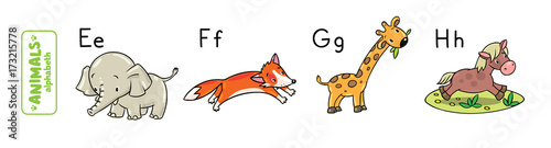 Animals alphabet or ABC.