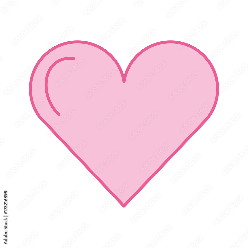 pink love heart romance adorable icon vector illustration pink love heart romance adorable icon vector illustration
