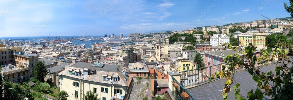 Panorama of Genoa, Italy