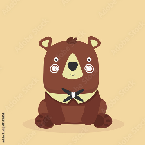 Cute baby bear cartoon. 