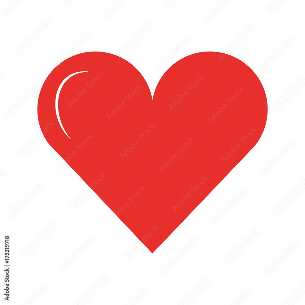 love heart romance adorable passion icon vector illustration