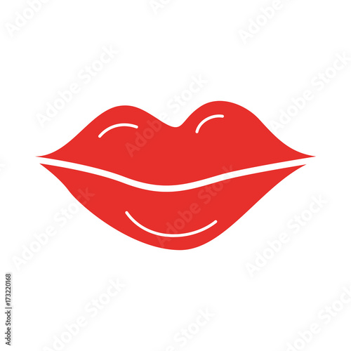 lips of woman makeup lipstick cartoon vector illustration