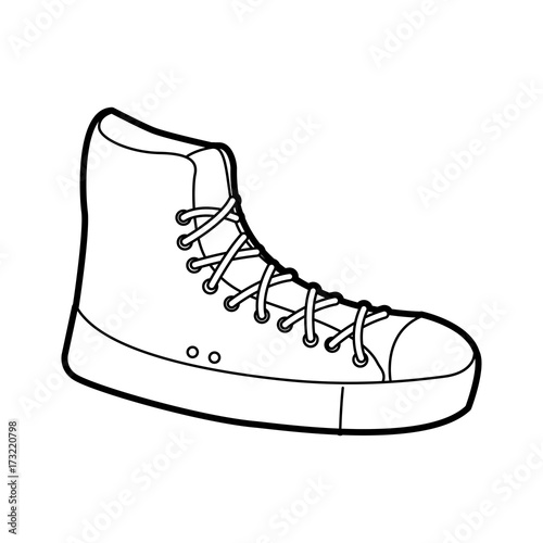 sneaker sport fashion trendy casual vector illustration