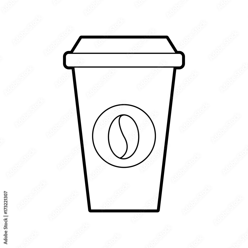 paper coffee cup disposable takeaway beverage vector illustration paper coffee cup disposable takeaway beverage vector illustration