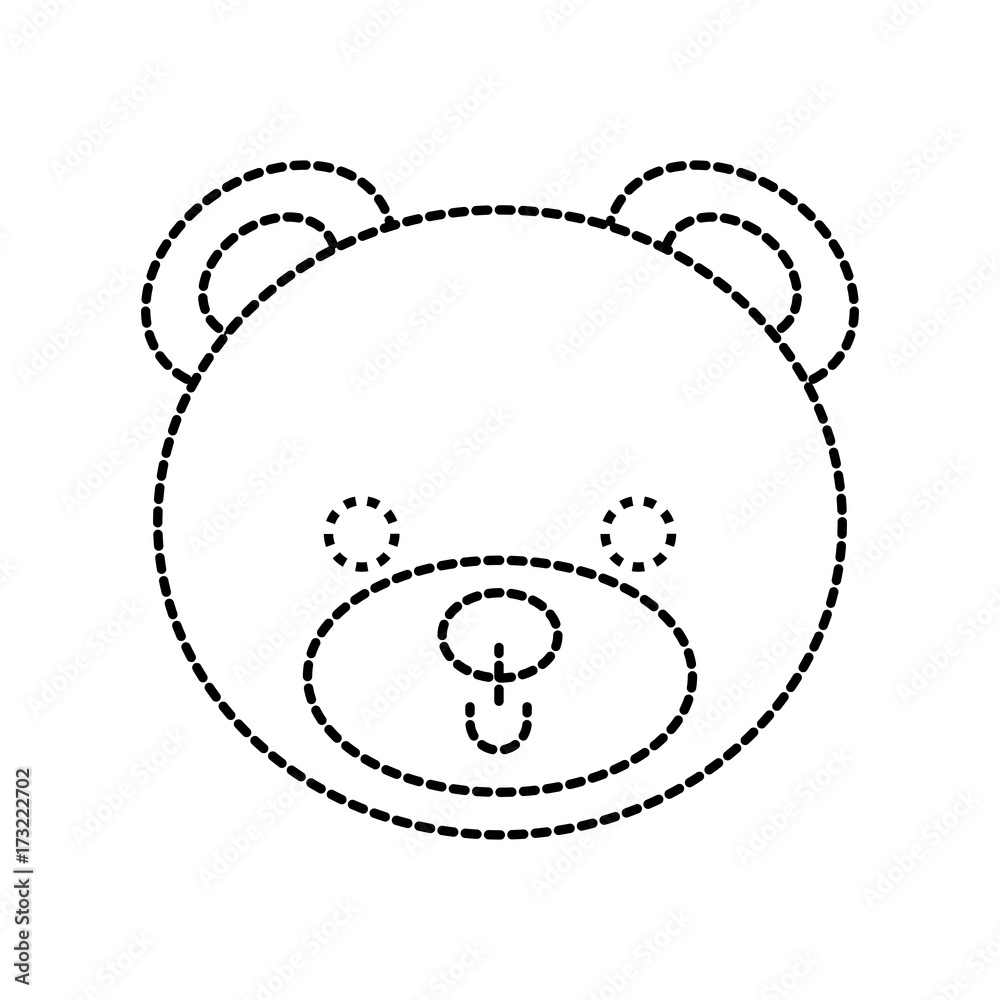 cute bear teddy face toy gift vector illustration cute bear teddy face toy gift vector illustration