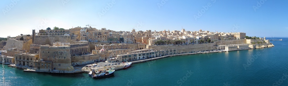 Architecture of  Meditarranean city of Valletta, Malta
