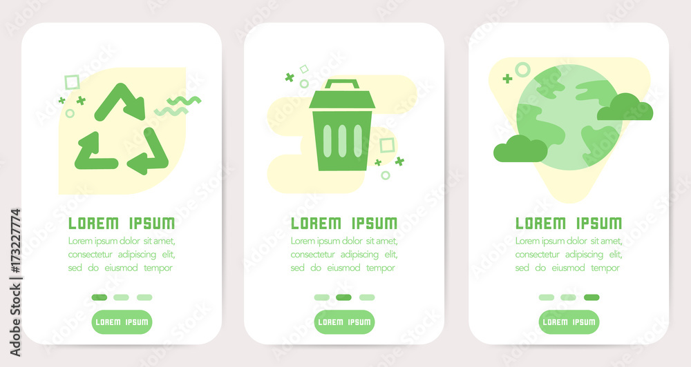 Fototapeta premium Eco icons design for mobile application, UX, UI, Banner