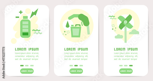 Eco icons design for mobile application  UX  UI  Banner