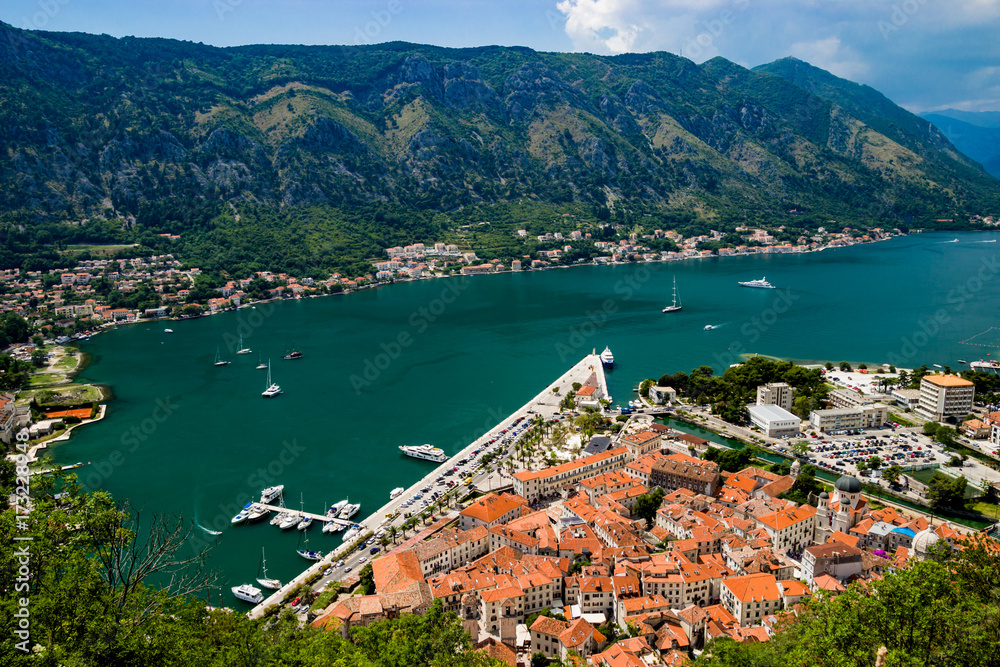 Magnificent view of Kotor Bay Montenegro