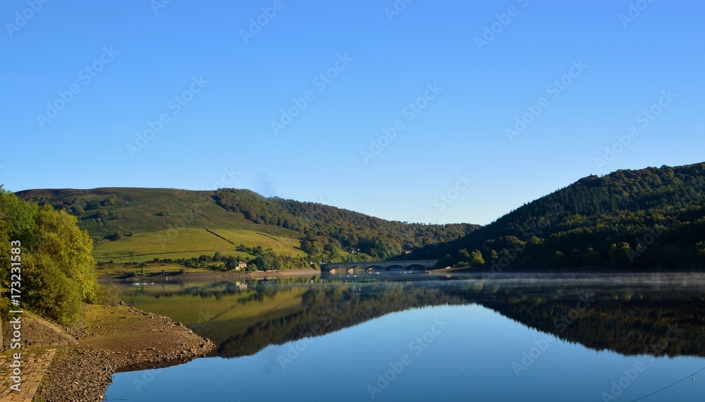 Ladybower Reservoir in the English Peak District.