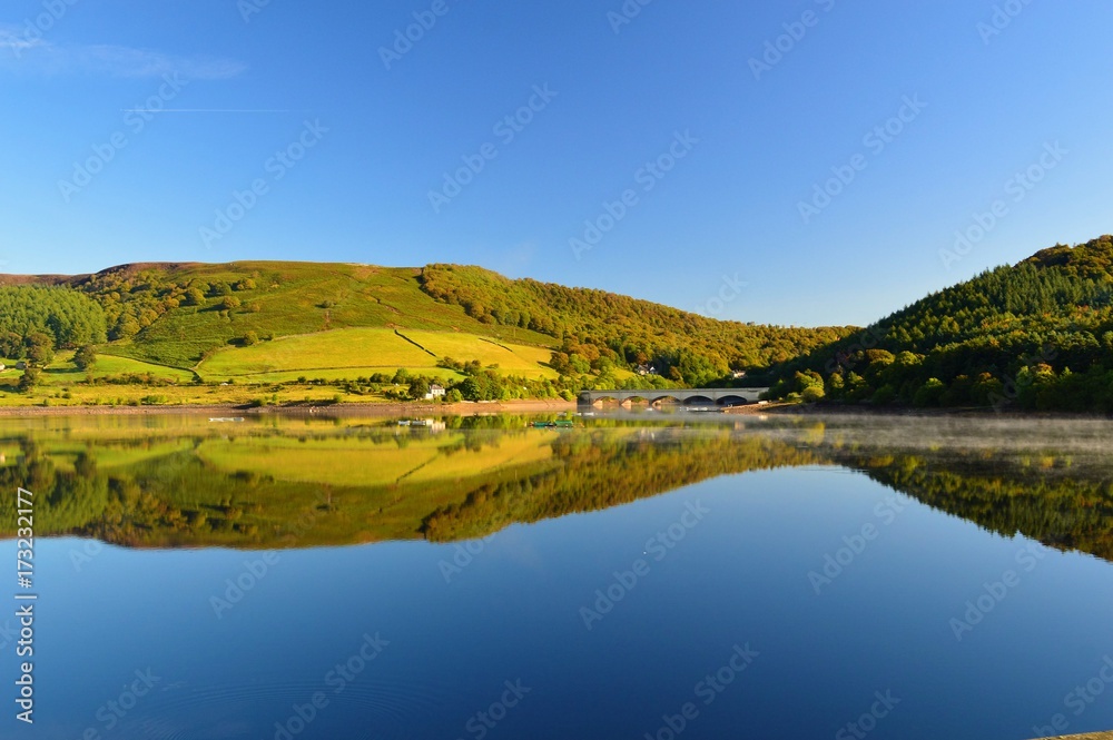 Ladybower Reservoir in the English Peak District.